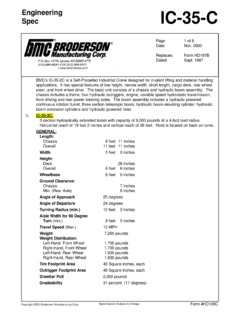 Broderson IC-35-2C Specifications