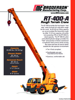 Broderson RT-400-A Specifications