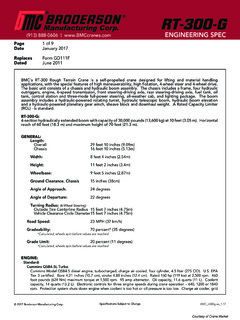 Broderson RT-300-G Specifications