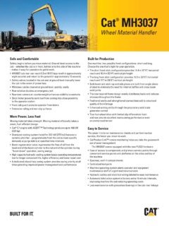 Caterpillar (CAT) MH3037 Specifications