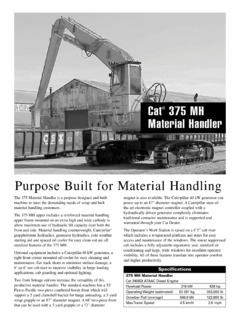 Caterpillar (CAT) 375 MH Specifications