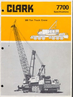 Clark 7700 Specifications