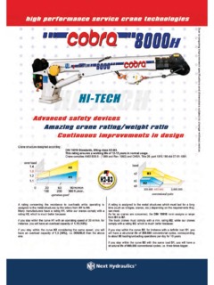 Cobra 8000H Specifications