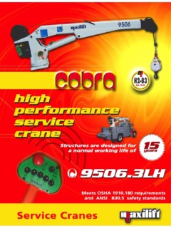 Cobra 9506.3LH Specifications