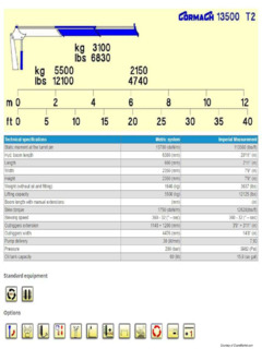 Cormach 13500 T Specifications