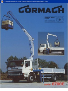 Cormach 8700 E4 Specifications