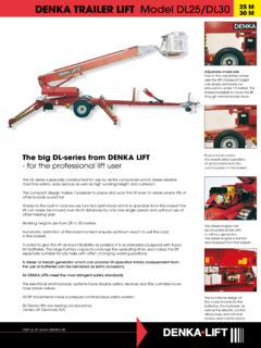 Denka Lift DL30 Specifications