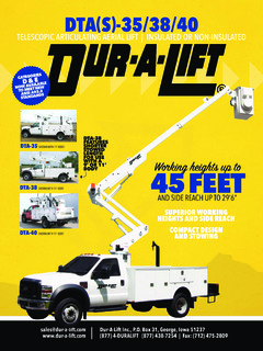 Dur-A-Lift DTA(S)-35 Specifications