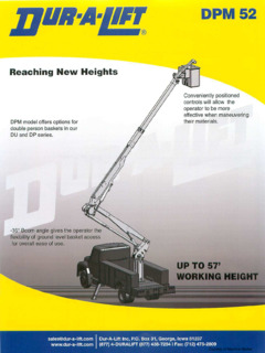 Dur-A-Lift DPM-52 Specifications
