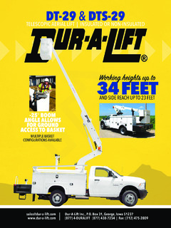 Dur-A-Lift DTS-29 Specifications