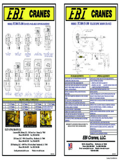EBI Cranes TC100-55-100 Specifications