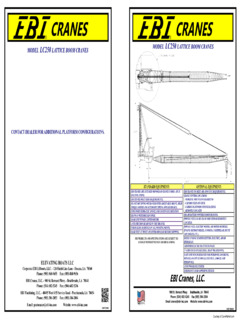 EBI Cranes LC250 Specifications