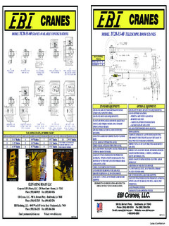 EBI Cranes TC-20-33-60 Specifications