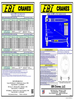 EBI Cranes LC400 Specifications