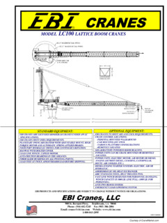 EBI Cranes LC100 Specifications