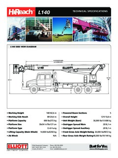 Elliott L140 Specifications