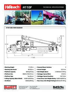 Elliott H110F Specifications