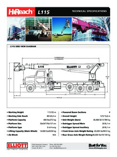 Elliott L115 Specifications