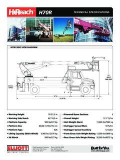 Elliott H70R Specifications