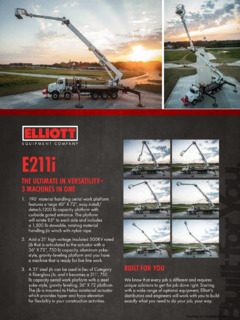 Elliott E211i Specifications