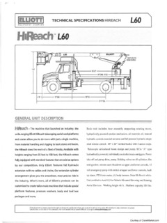 Elliott L60 Specifications