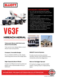 Elliott V63F Specifications