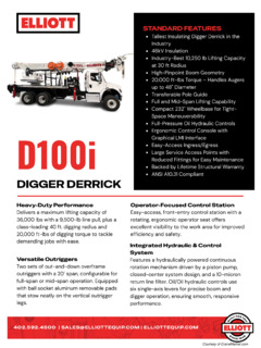 Elliott D100i Specifications