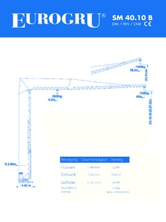 EUROGRU SM 40.10 B Specifications