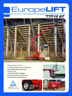 EuropeLIFT TM15GT Specifications