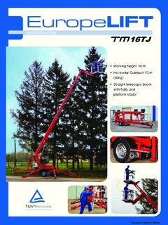 EuropeLIFT TM16TJ Specifications
