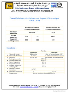 FAGECO Groupe ENMTP GMR 14-04 Specifications