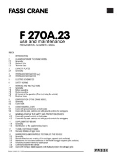 Fassi F270A.23/L323 Specifications