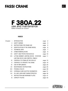 Fassi F380A.22 Specifications