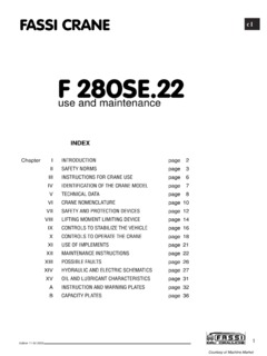 Fassi F280SE.22 Specifications