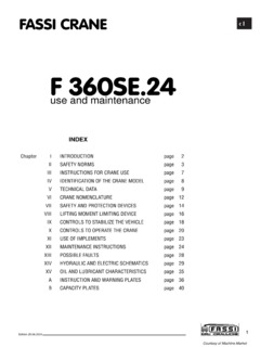Fassi F360SE.24 Specifications
