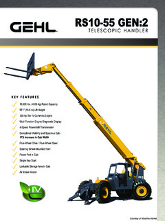 Gehl RS10-55 GEN:2 Specifications