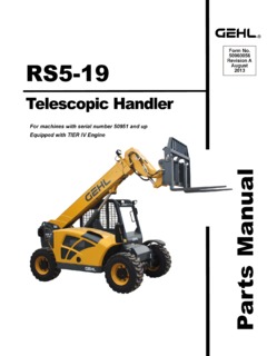 Gehl RS5-19 Specifications