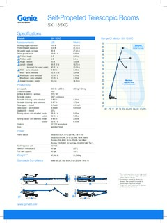 Genie SX-135XC Specifications