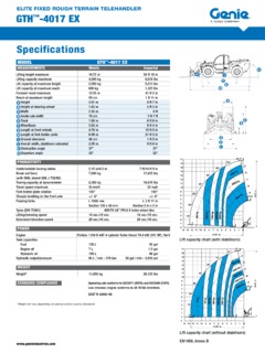 Genie GTH-4017 EX Specifications