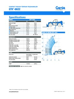 Genie GTH-6622 Specifications