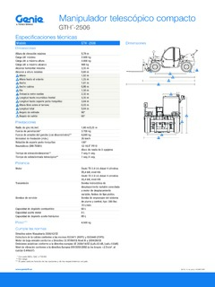 Genie GTH-2506 Specifications