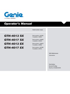 Genie GTH-4017 EX Specifications