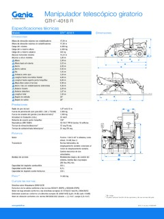 Genie GTH-4018 R Specifications