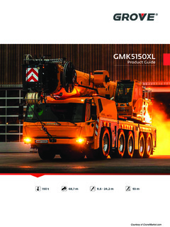 Grove GMK5150XL Specifications