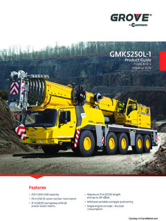 Grove GMK5250L-1 Specifications