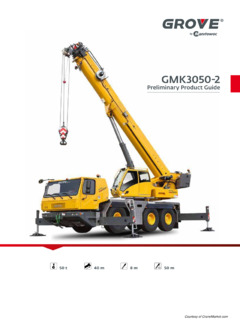 Grove GMK3050-2 Specifications