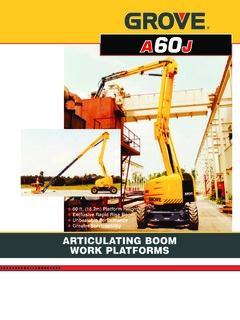 Boom Lifts-Articulating Self Propelled Grove Specifications