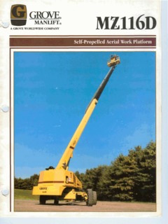 Grove MZ116D Specifications