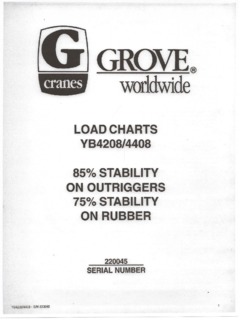 Grove YB4408 Specifications