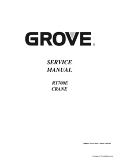 Grove RT700E Specifications